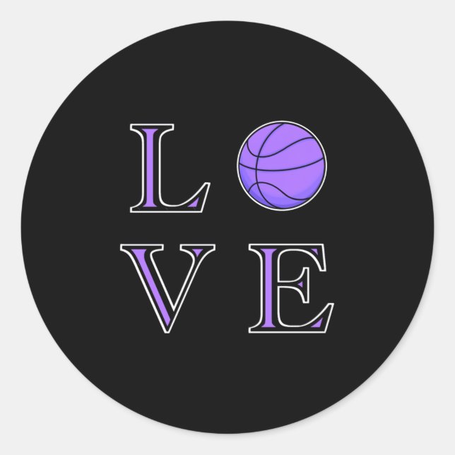 Pegatina Redonda Baloncesto Ball (Anverso)