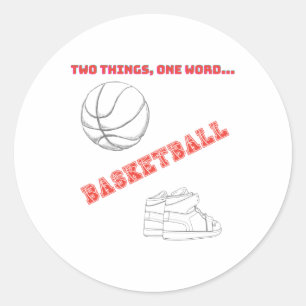 Pegatina Redonda Baloncesto Con Baloncesto Y Scoute Ss Cute Sss