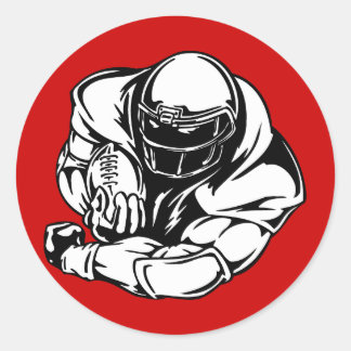 PEGATINA REDONDA BALONCESTO CUARTERBACK LINEBACKER DEPORTES ATLÉTIC