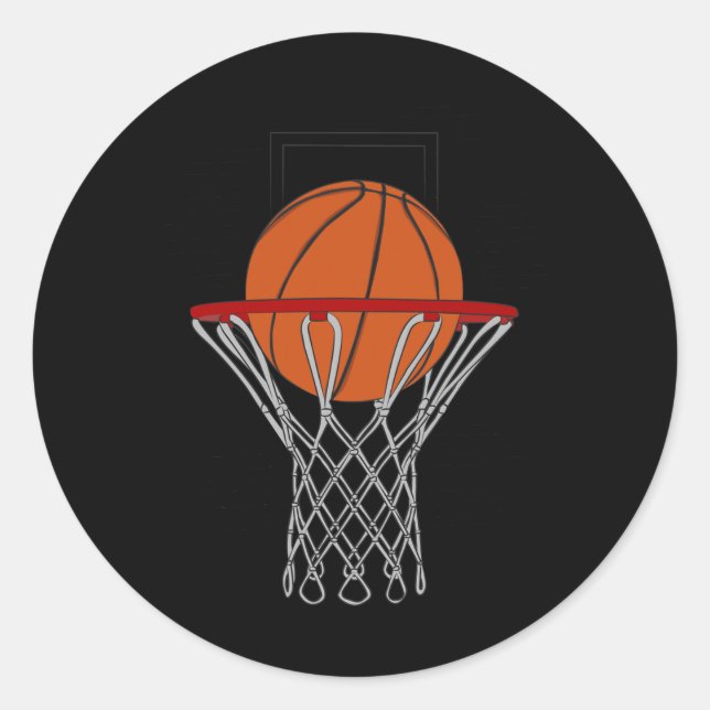 Pegatina Redonda Baloncesto de amor 4 (Anverso)