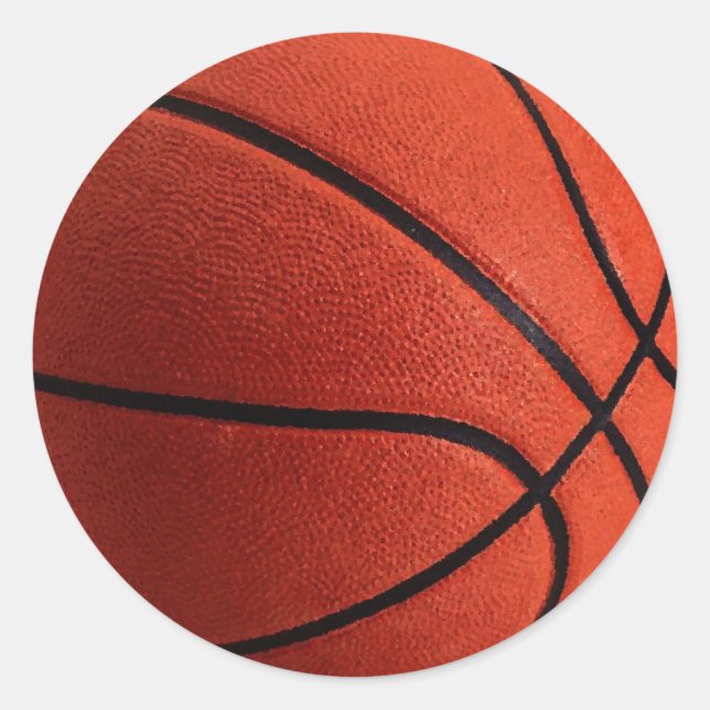 Pegatina Redonda Baloncesto de estilo moderno (Anverso)