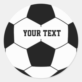 Pegatina Redonda Baloncesto de fútbol de texto de personalizado