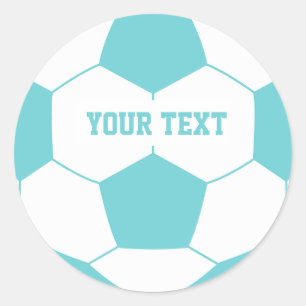 Pegatina Redonda Baloncesto de fútbol de texto de personalizado