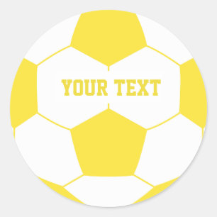 Pegatina Redonda Baloncesto de fútbol de texto de personalizado