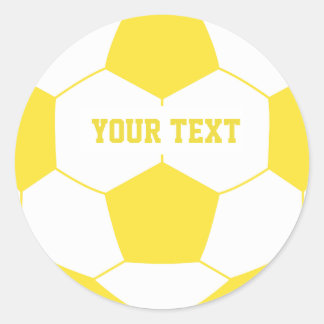 Pegatina Redonda Baloncesto de fútbol de texto de personalizado