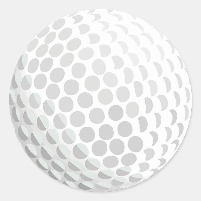Pegatina Redonda Baloncesto de golf blanco para golfistas - discapa (Anverso)