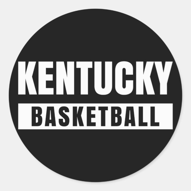 Pegatina Redonda Baloncesto de Kentucky (Anverso)