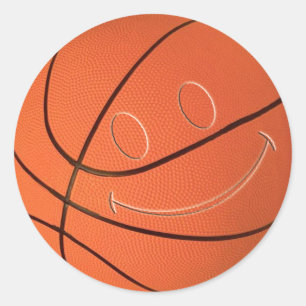 PEGATINA REDONDA BALONCESTO DE LA CARA