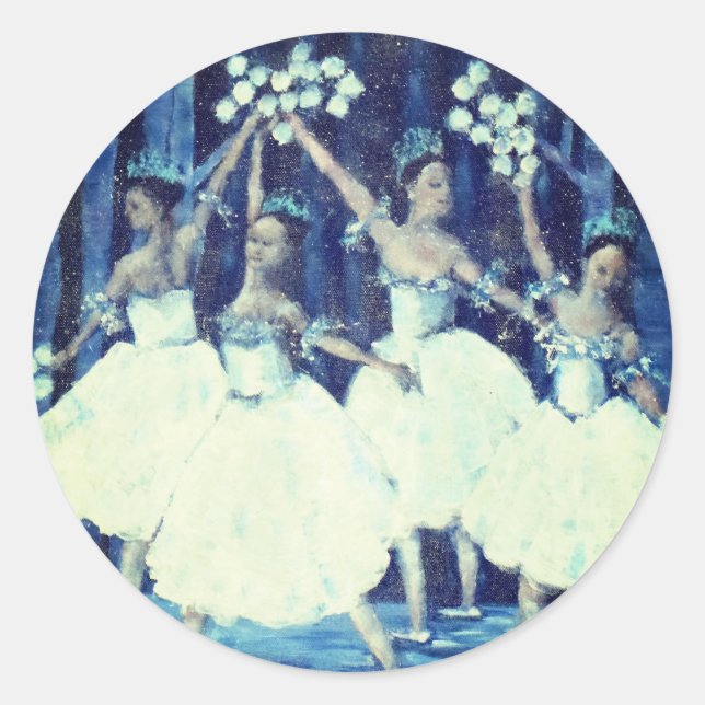 Pegatina Redonda Baloncesto de nutcracker (Anverso)