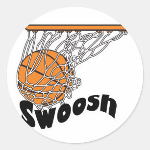 Pegatina Redonda baloncesto de swoosh