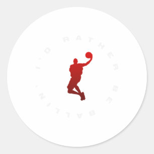 Pegatina Redonda Baloncesto Ee.Uu. Apoyo Equipo Deportivo Americano