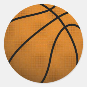 Pegatina Redonda Baloncesto Guay y bolas de deportes Personalizados