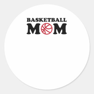 Pegatina Redonda Baloncesto Mamá 5