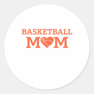Pegatina Redonda Baloncesto Mamá Baloncesto Cita Baloncesto Femenin