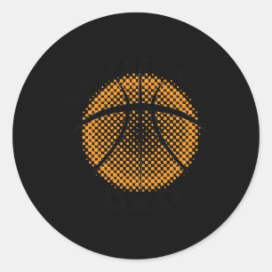Pegatina Redonda Baloncesto papá 1