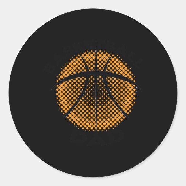 Pegatina Redonda Baloncesto papá 1 (Anverso)