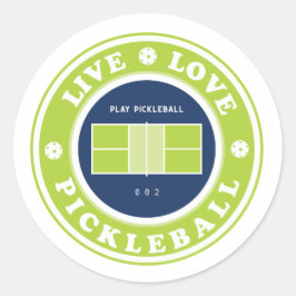 Pegatina Redonda Baloncesto: pickleball de vida