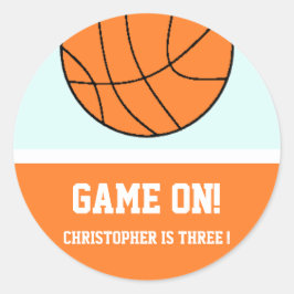 Pegatina Redonda Baloncesto por 3 años