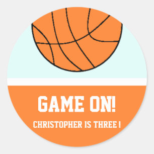Pegatina Redonda Baloncesto por 3 años
