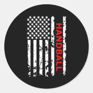 Pegatina Redonda Balonmano