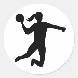 Pegatina Redonda Balonmano para mujer