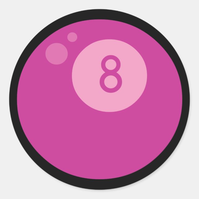 Pegatina Redonda Balonmano Rosa (Anverso)