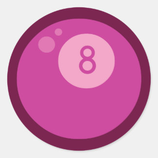 Pegatina Redonda Balonmano Rosa