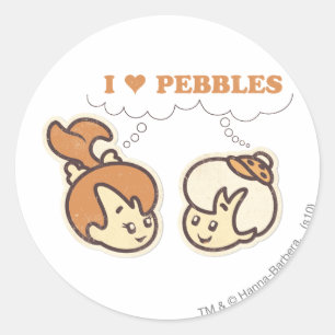 Pegatina Redonda Bam Bam ama a PEBBLES™