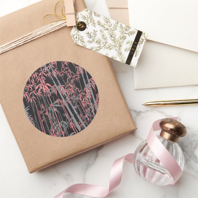 Pegatina Redonda Bambú 5 (Regalar)