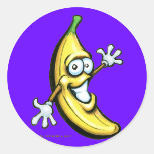 Pegatina Redonda Banana