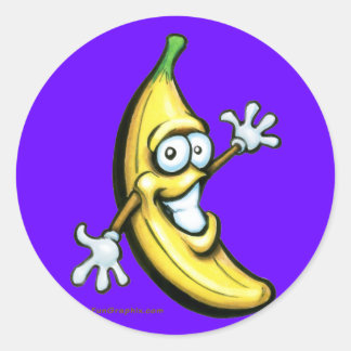 Pegatina Redonda Banana