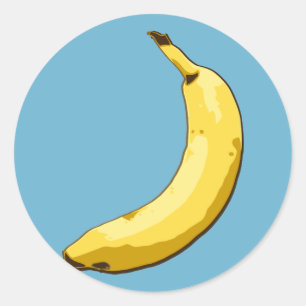 Pegatina Redonda Banana