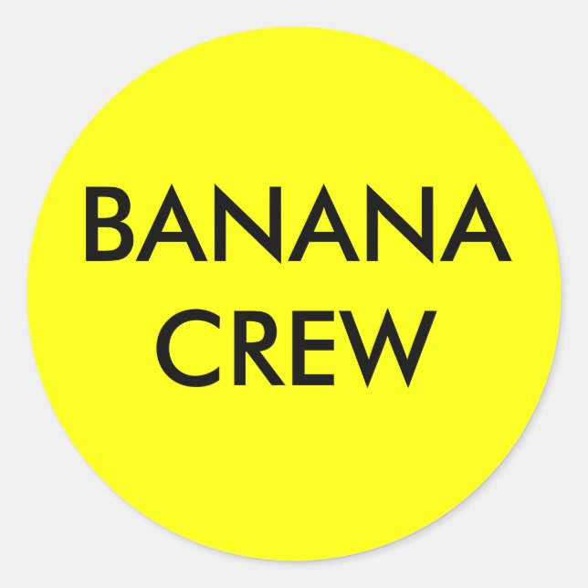 PEGATINA REDONDA BANANA CREW (Anverso)