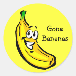 Pegatina Redonda Banana Guy Gone Bananas
