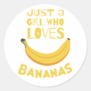 Pegatina Redonda Banana Love