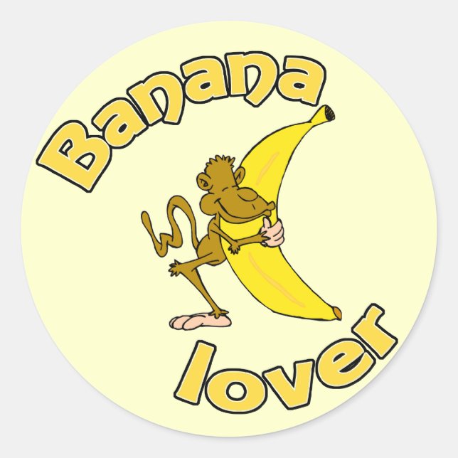 Pegatina Redonda Banana Lover Stickers (Anverso)