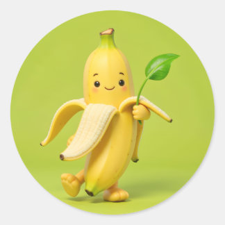 Pegatina Redonda Banana Sticker