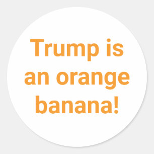 Pegatina Redonda Banana Trump Cómic Splash-Art Hankamer Artjunkhaus