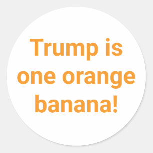 Pegatina Redonda Banana Trump Cómic Splash-Art Hankamer Artjunkhaus