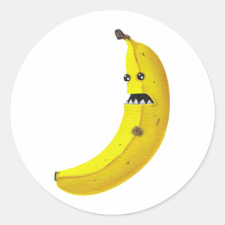 Pegatina Redonda Bananaaargh