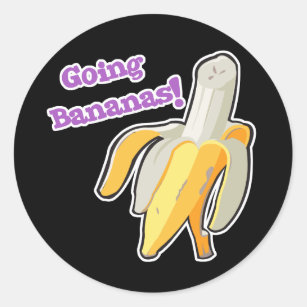 Pegatina Redonda ¡bananas!