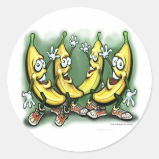 Pegatina Redonda Bananas