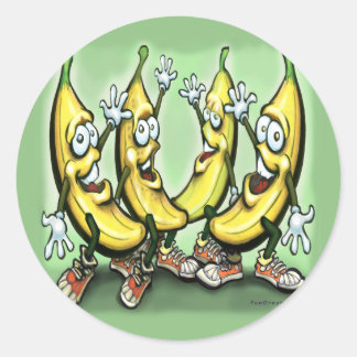 Pegatina Redonda Bananas