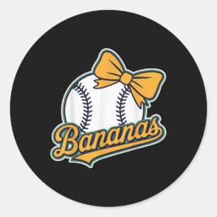 Pegatina Redonda Bananas Camisetas Apellido Regalos Personalizados
