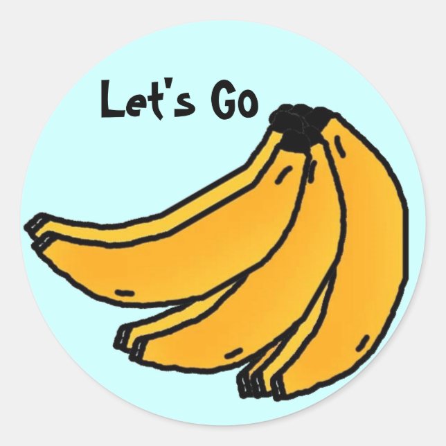 Pegatina Redonda bananasreality, vamos (Anverso)