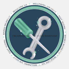 Pegatina Redonda Banca - AC