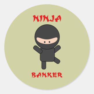 Pegatina Redonda banco ninja