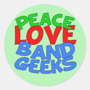 Pegatina Redonda Band Geek