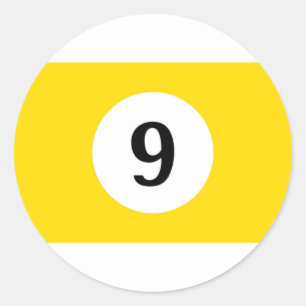 Pegatina Redonda Banda amarilla 9