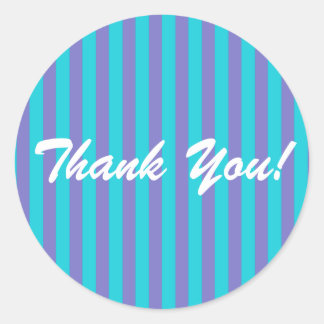 Pegatina Redonda Banda azul turquesa/púrpura